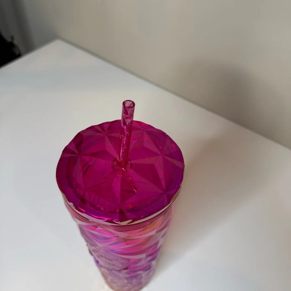 NEW Starbucks Summer 2024 Pink Iridescent Prism Cold Cup Tumbler